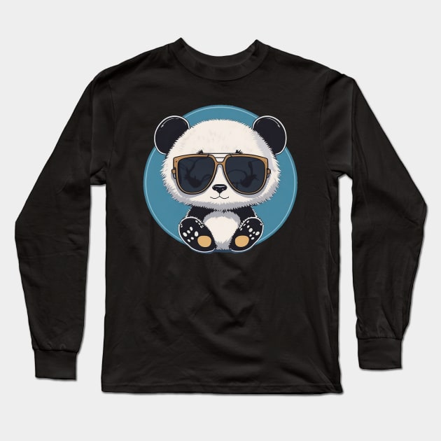 Panda Paradise Long Sleeve T-Shirt by Yussy Art